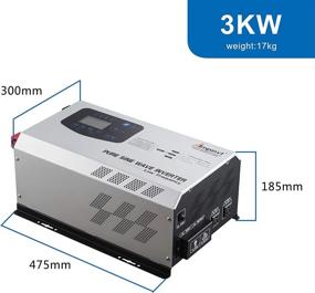 img 3 attached to 3000W Peak 9000W Pure Sine Wave Power Inverter - 3000W Continuous DC 12V AC to 110V RV Converter with Battery AC Charger, LCD Display - Low Frequency Solar Inverter for RV...