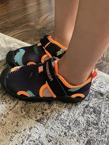 img 6 attached to 🏻 HOBIBEAR Toddler Closed Toe Aquatic Sandals for Boys: Perfect Shoes for Adventure!