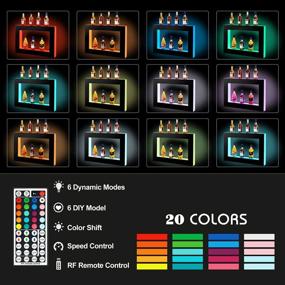 img 3 attached to Wall Mounted Lighted Liquor Bottle Display, 2 Step 36 Inch 20 Colors Illuminated Bar Bottle Shelf 2-Tier Commercial Home Bar Bottle Display Drinks Acrylic Lighting Shelves With 44-Key Remote Control