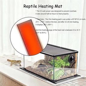 img 2 attached to 🦎 YOUMU Reptile Heating Pad - Temperature Adjustable Terrarium Heat Mat for Various Reptiles & Small Animals - (15W) (8.66in*9.84in)