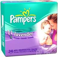 pampers refills lavender 240 count packages logo