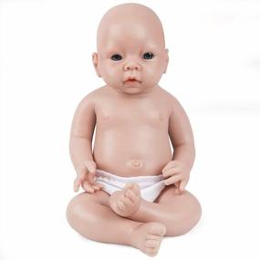 img 4 attached to Realistic 19-Inch Platinum Silicone Reborn Baby Boy Doll: Lifelike Newborn That'S Not Vinyl
