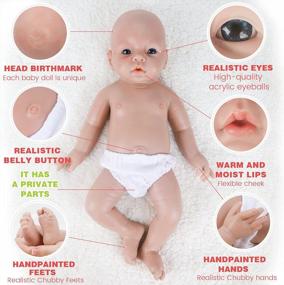 img 2 attached to Realistic 19-Inch Platinum Silicone Reborn Baby Boy Doll: Lifelike Newborn That'S Not Vinyl