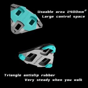 img 2 attached to Black Diamond-Shaped Cleats With Grip Compatible With Look Keo Cleats: Hepingjiangenbo Zeray SC-08, 0-Degree Angle