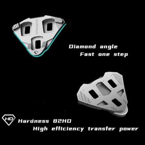 img 3 attached to Black Diamond-Shaped Cleats With Grip Compatible With Look Keo Cleats: Hepingjiangenbo Zeray SC-08, 0-Degree Angle