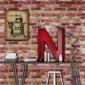 img 3 attached to Antique Printed Brick Peel And Stick Wallpaper With Self-Adhesive Backing For Easy Install - 17.7" X 394" - Ideal For Room, Kitchen Walls, Cabinets, Shelves, Drawers - NO.103-1 By Okydoky