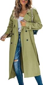 img 4 attached to 🧥 Makkrom Women's Windproof Classic Overcoat - Ideal Women's Clothing for Coats, Jackets & Vests