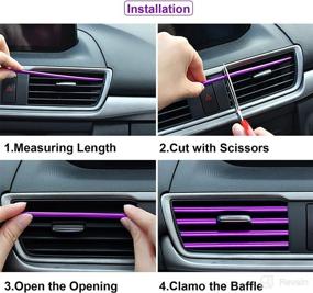 img 1 attached to BOAOSI 20Pcs Car Vent Decorative Trim Strip - Enhance Car Air Outlet 🚗 Decor with DIY Strips for Straight Air Vent Outlet - Stylish Car Interior Accessories