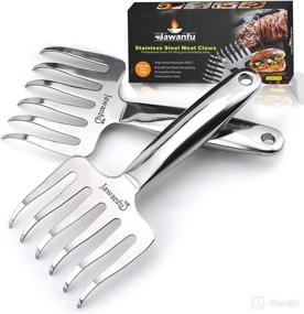 img 4 attached to 🍖 18/8 Stainless Steel Meat Shredding Claws by jawanfu - Grilling Tools for Handling, Lifting, and Shredding Pork, Chicken, Brisket - BBQ Pulled Pork Claws