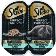 🐟 sheba perfect portions premium cat food - tuna entrée in gravy - 2.6 oz per container (pack of 6) logo