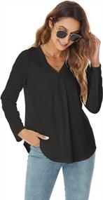 img 3 attached to Newchoice Women'S Professional Tops With 3/4 Sleeves, V-Neckline, And Dressy Style For Business Casual Wear