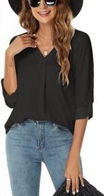 img 1 attached to Newchoice Women'S Professional Tops With 3/4 Sleeves, V-Neckline, And Dressy Style For Business Casual Wear