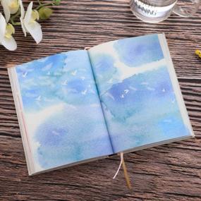 img 2 attached to Colorful Notebook For Women - Unruled Personal Diary Journal With Hardcover, Watercolor Design, 192 Pages, 2 Bookmarks, Unlined Writing Notepad Gift