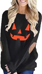 img 2 attached to Festive Fun: Women'S Long Sleeve Christmas Shirts And Halloween Tops By Unidear