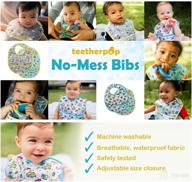 моющиеся водонепроницаемые детские слюнявчики teetherpop для девочек и мальчиков: идеально подходят для детей-малышей от 6 до 18 месяцев. логотип