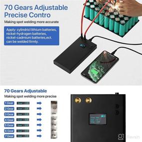 img 1 attached to 💥 LCD Spot Welder: 70 Gears Adjustable, Portable Mini Battery Spot Welding Machine with Type-C Port, 7500 mA-h, Nickel Strip & USB Cable