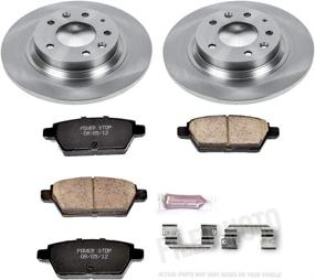 img 1 attached to 🔧 Enhanced OE Power Stop KOE2450 Autospecialty Rear Replacement Brake Kit - Upgraded Brake Rotors & Superior Ceramic Brake Pads