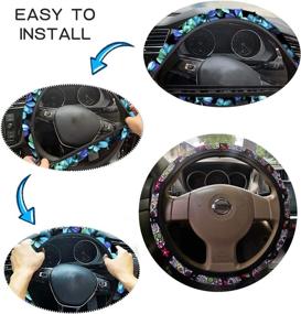 img 2 attached to 🌍 GePrint African Ethnic Tribal Auto Steering Wheel Cover for Women and Men - Anti-Skid, Sweat-Absorbent, and Breathable