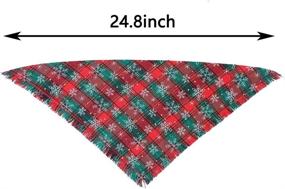 img 1 attached to KZHAREEN Christmas Reversible Triangle Accessories Dogs : Apparel & Accessories