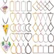 80 pcs open bezel frame pendants for resin casting, diy crafts - necklace, earrings & bracelets logo