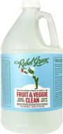 🌱 rebel green fruit & veggie wash - organic produce cleaner - plant-based vegetable wash - fruit & vegetable rinse with zero aftertaste - sustainable food cleaner - (1 gallon refill bottle) logo