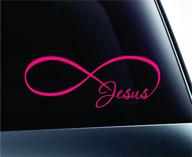 expressdecor infinity jesus symbol decal funny car truck sticker window (pink) logo