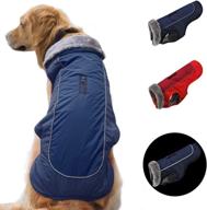 🐾 british style waterproof winter dog coat with reflective features - cozy, warm, and windproof - ideal dog apparel for cold weather. fleece vest dog jacket/sweater available in l-4xl for small, medium, and large dogs. логотип