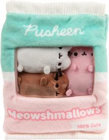 img 2 attached to GUND Pusheen Meowshmallows Сумка для угощений со съемным мини-плюшем, мягкие игрушки для детей от 8 лет и старше, розовый/зеленый, 7,5 дюйма
