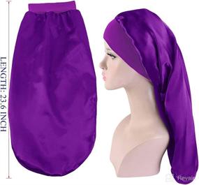 img 2 attached to 🎀 Satin Bonnet Braids Bonnets Hairband: Optimal Personal Care for Your Hair