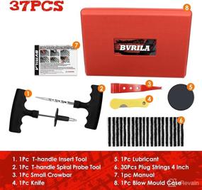 img 2 attached to 🔧 BVRILA Heavy Duty Tire Repair Kit - 37 Piece Universal Tire Plug Set to Fix Cars, Trucks, RVs, SUVs, ATVs - Puncture Repair Tools with Plugs for Fixing Flats