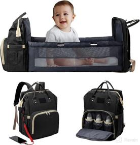 img 4 attached to Backpack Changing Portable Multifunction Waterproof Diapering best on Diaper Bags