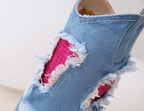 img 1 attached to Stylish Women'S Rhinestone Denim Cowgirl Boots With Chunky Heel And Mid-Calf Length