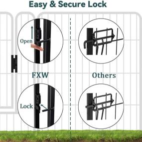 img 1 attached to 🐶 FXW Dog Pen: Heavy Duty 8-Panel Metal Enclosure for Small Dogs, Puppies, Rabbits, Ducks - Perfect for RV Camping and Play Yard