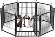 🐶 fxw dog pen: heavy duty 8-panel metal enclosure for small dogs, puppies, rabbits, ducks - perfect for rv camping and play yard логотип