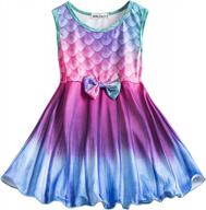 baby girls sleeveless mermaid tunic dress princess party sundress summer casual logo
