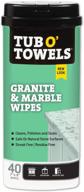 🧽 tub o towels granite and marble cleaning wipes - effective 40 count wipes for clean, polish, and seal of granite & marble (tw40-gr) logo