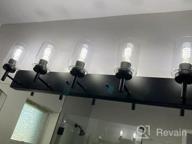img 1 attached to Industrial Farmhouse 4-Light Bathroom Vanity Fixture In Oil Rubbed Bronze - Wall Mounted Sconces For Kitchen, Dining Room - Patent No.: US D958,438 S review by Doug Hawkins