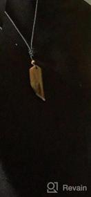 img 5 attached to Stylish COAI Wolf Tooth Necklace With Healing Crystal For Men