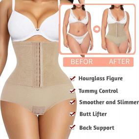 img 1 attached to Flatter Your Figure With Women'S Adjustable Waist Trainer And Control Shapewear With Butt Lifting Panty