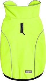 img 4 attached to 🧥 Blueberry Pet Neon Yellow Dog Jacket: Windproof, Waterproof & Reflective, Size 16, Back Length 17", Warm & Lightweight Winter Coat for Dogs