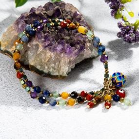 img 3 attached to Unlock Your Inner Balance With Our 7 Chakra Healing Bracelet For Women - Real Stone Beaded Jewelry For Anxiety, Meditation And Yoga