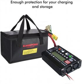 img 2 attached to ENGPOW Fireproof Explosionproof Lipo Safe Bag For Lipo Battery Storage And Charging,Large Space Fire And Water Resistant Lipo Battery Guard With Double Zipper (260X130X150Mm) (Black)