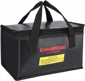 img 4 attached to ENGPOW Fireproof Explosionproof Lipo Safe Bag For Lipo Battery Storage And Charging,Large Space Fire And Water Resistant Lipo Battery Guard With Double Zipper (260X130X150Mm) (Black)