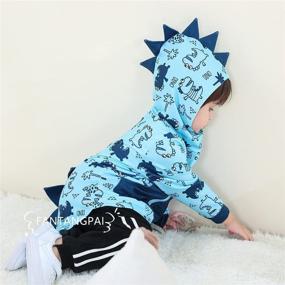 img 2 attached to Clothes Toddler Dinosaur Sweatshirt Jackets Apparel & Accessories Baby Boys best in Clothing