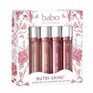 💋 babo botanicals organic nutri-shine luminizer vegan lip gloss set - 4 count (pack of 1): a natural gift for perfect lips логотип