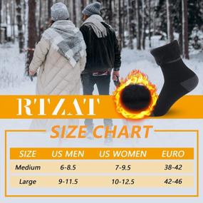 img 2 attached to Heavy Thermal Socks For Women And Men, Thick Insulated Cold Weather Crew Socks 1/2 Pair By RTZAT