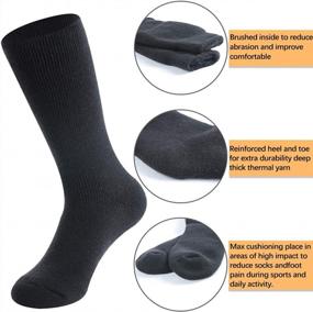 img 1 attached to Heavy Thermal Socks For Women And Men, Thick Insulated Cold Weather Crew Socks 1/2 Pair By RTZAT