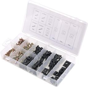 img 1 attached to 🚪 SAE Interior Door Panel U-Clip U Nut and Screw Assortment Kit - 170Pcs for Car Dash