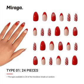 img 3 attached to Long Press On Nails - 76 Pcs Of Long Fake Nails With Unique Acrylic Designs For Women And Girls, DIY Nail Art With Nail Glue For Hand Decoration, Miraga Brand