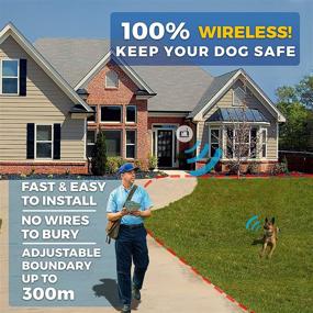 img 2 attached to 🐾 Enhanced Wireless 2-in-1 Dog Fence and Training System for Dual Dogs, Advanced Pet Containment System, Dual Collar Wireless Dog Fence